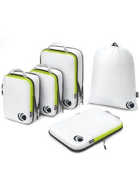 Compression Packing Cubes Travel Organizer Set Luggage Storage Bags 5 Piece